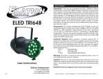 Elation Professional ELED TRI64B User's Manual