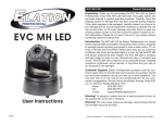 Elation Professional Camcorder EVC MH User's Manual