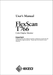 Eizo T766 User's Manual