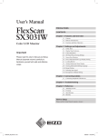 Eizo SX3031W User's Manual