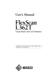 Eizo L362T User's Manual