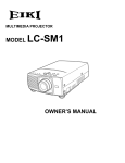 Eiki LC-SM1 User's Manual
