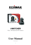 Edimax Technology i-Watcher Pan/Tilt Internet IP Camera User's Manual