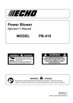 Echo PB-410 User's Manual