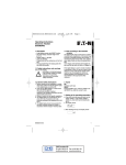 Eaton Electrical MN05401014E User's Manual