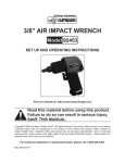 Earthquake Sound Impact Driver 92453 User's Manual