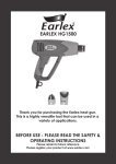 Earlex HG1500 User's Manual