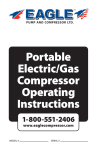 Eagle Home Products Portable Electric/Gas Compressor User's Manual