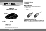 Dynex USB Optical Mouse - Black Quick Setup Guide