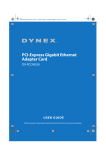 Dynex PCI Express Ethernet Adapter - Silver/Green User's Manual