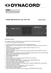 Dynacord Car Amplifier DPA 4120 User's Manual