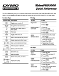 DYMO RhinoPRO 1000 User's Manual