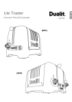 Dualit DPP4 User's Manual