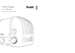 Dualit AWS Toaster User's Manual