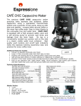 Dualit CAFE CHICH Cappuccino Maker 1377 User's Manual