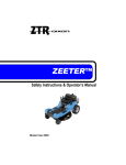 Dixon Zeeter 14295-0804 User's Manual