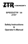 Dixon SPEEDZTR 30 User's Manual