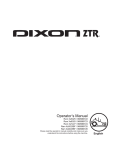 Dixon XS5025 User's Manual