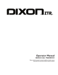 Dixon 115 338927R1 User's Manual