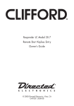 Directed Electronics 20.7 User's Manual