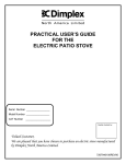 Dimplex ELECTRIC PATIO STOVE User's Manual