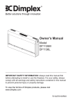 Dimplex DF1135M User's Manual