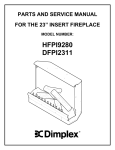 Dimplex DFPI2311 User's Manual