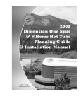 Dimension One Spas Home Hot Tubs User's Manual