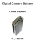Digital Camera Battery DCB30WB User's Manual