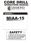 Diamond Drill MIAA-15 User's Manual