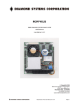Diamond Systems Corporation Computer Hardware 1.01 User's Manual