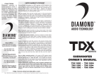 Diamond Audio Technology TDX 10D3 User's Manual