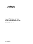 Dialogic INTEGRATED MEDIA GATEWAYS 1010 User's Manual