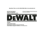 DeWalt DW400 Instruction Manual