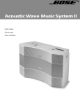 Design Imports India Acoustic Wave Music System User's Manual