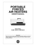 Desa PORTABLE FORCED AIR HEATERS User's Manual
