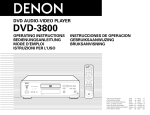 Denon PUREPROGRESSIVE DVD-3800 User's Manual