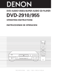 Denon DVD-2910/955 User's Manual