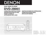 Denon DVD-2800II User's Manual