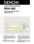 Denon DRA-685 User's Manual