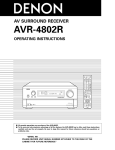 Denon AVR-4802R User's Manual