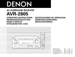 Denon AVR-2805 User's Manual