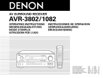 Denon AVR-1082 User's Manual