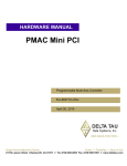 Delta Tau PMAC MINI PCI Reference Manual