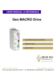 Delta Tau GEO MACRO DRIVE User's Manual