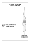 De'Longhi Upright Vacuum Cleaner User's Manual