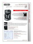 De'Longhi SCLUSIVO DCF210TTC User's Manual