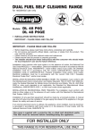 De'Longhi DL48P6G-E User's Manual