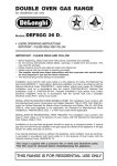 De'Longhi DESFGG36 User's Manual