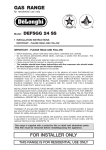 De'Longhi DEFSGG 24 SS User's Manual